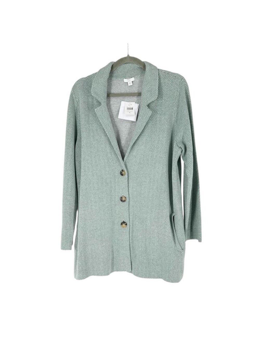 NWT J. Jill Chevron Double Knit Sweater Blazer